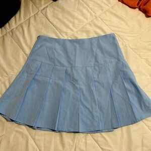 blue mini skirt